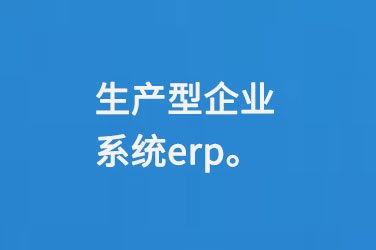 生产型企业系统erp